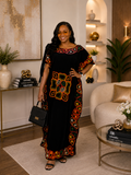 African Embroidered Boubou Maxi Dress – Bamenda | Elegant Loose-Fit Gown