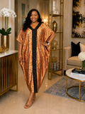 Amara Copper Satin Embellished African Kaftan