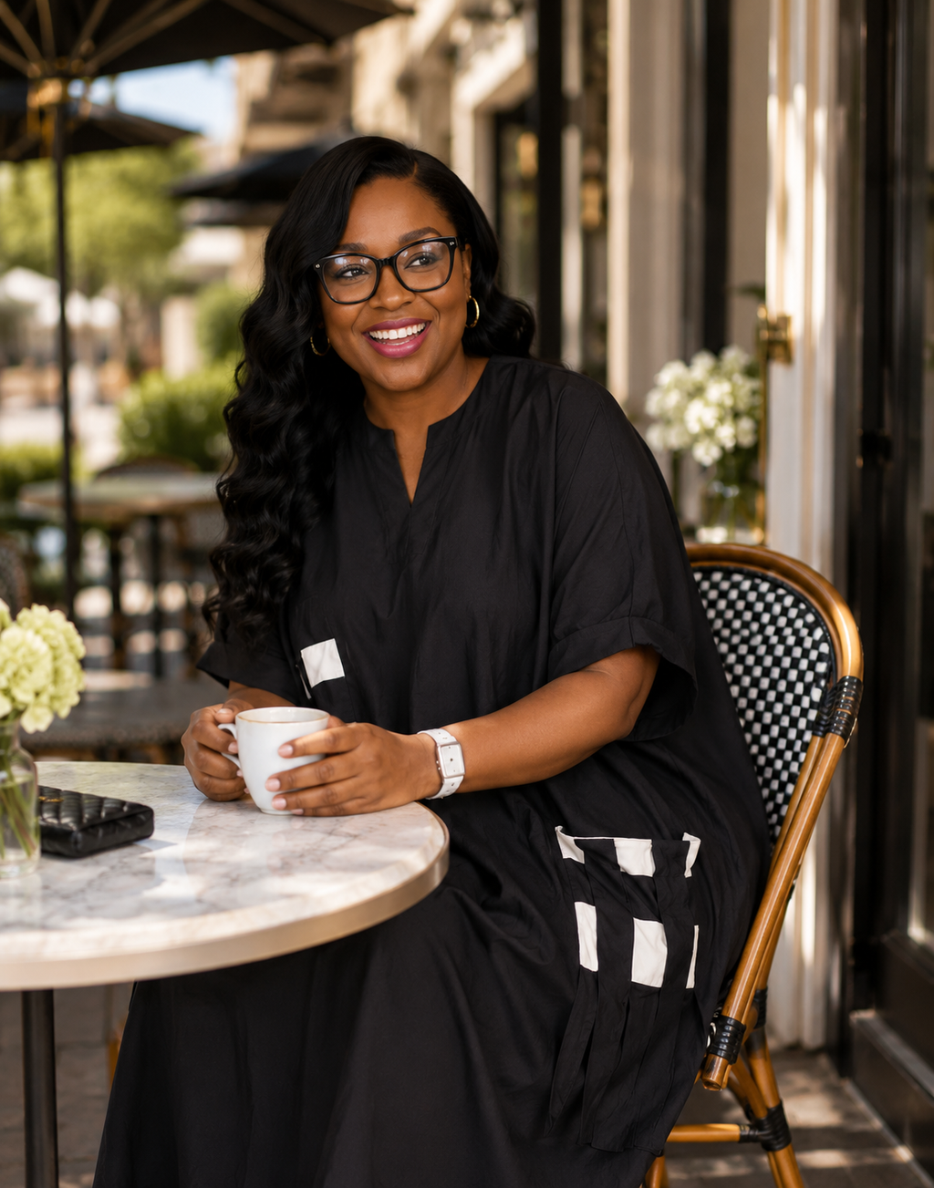 Zola Black & White Maxi Dress