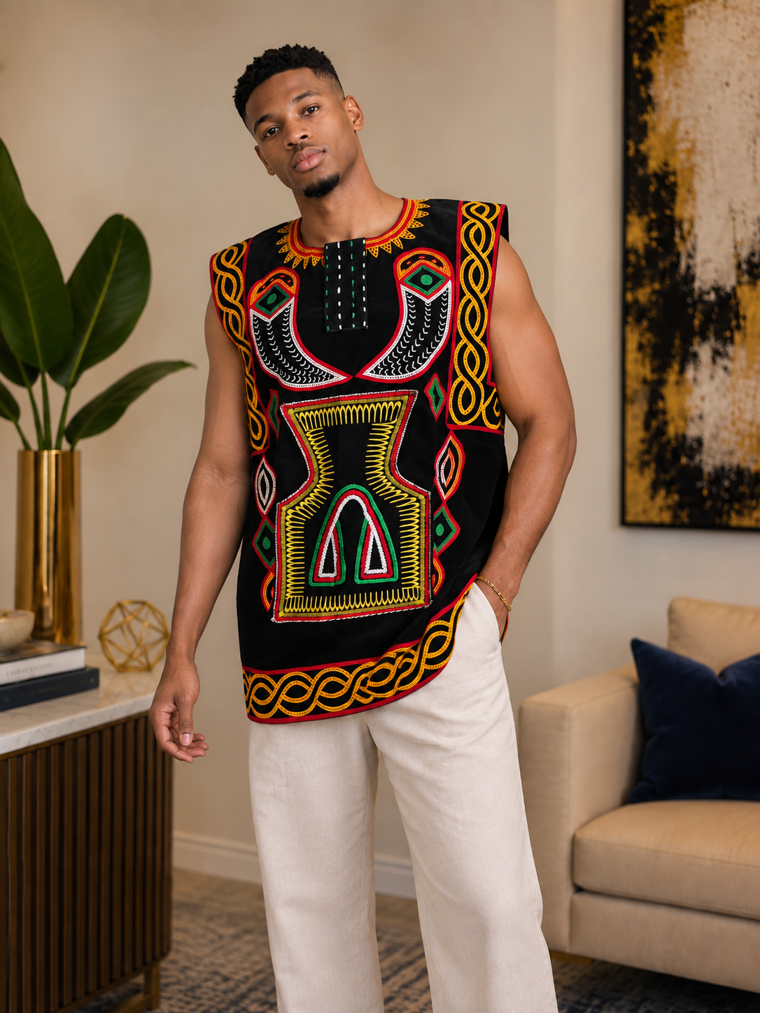 Ruby J’s Bamenda Heritage Embroidered Tunic