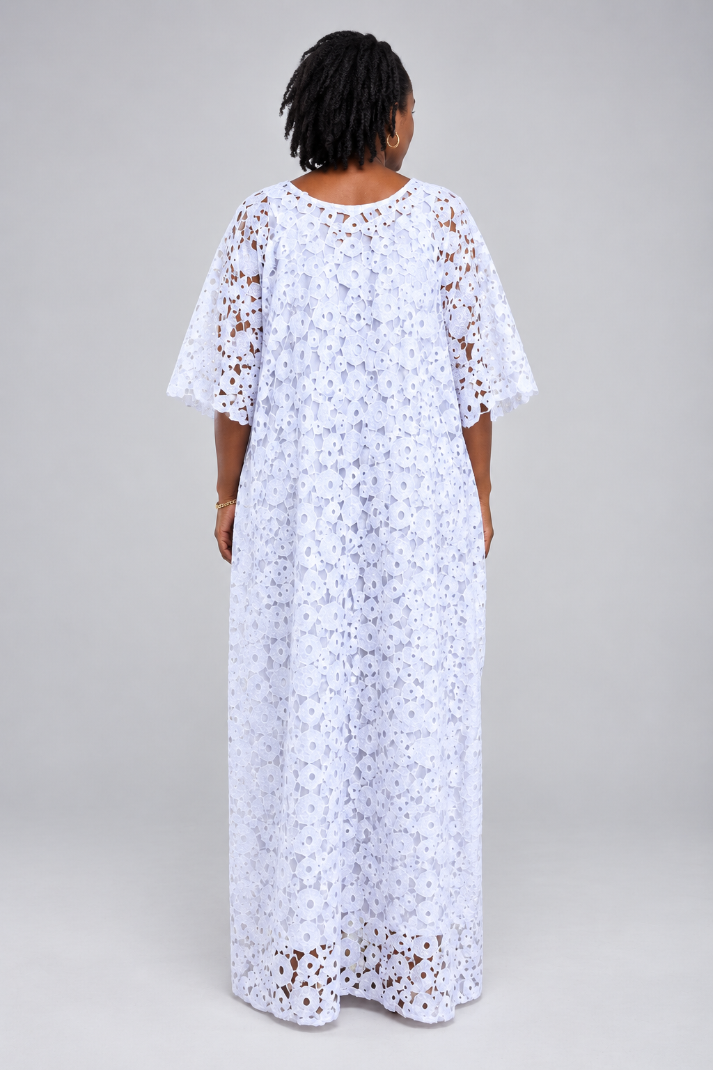 White Straight Lace Boubou