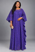 Purple Nigerian Lace Boubou