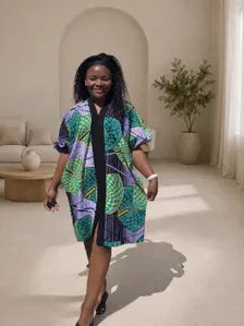 Ruby J’s Ankara Kimono Midi Dress