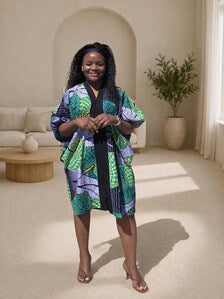 Ruby J’s Ankara Kimono Midi Dress